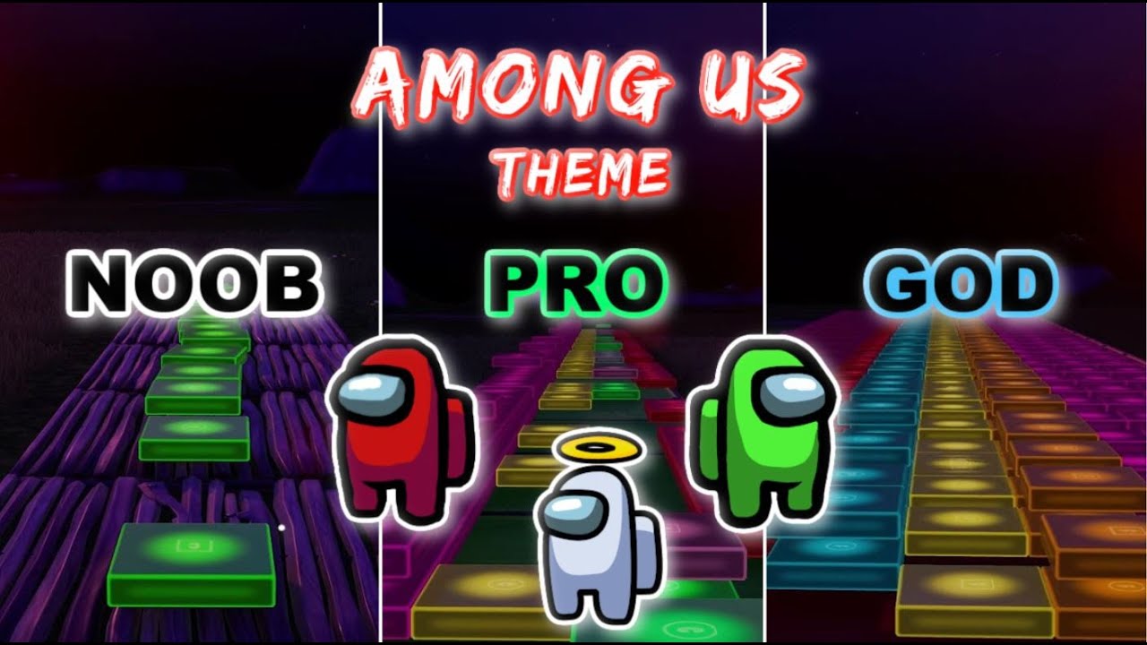 Among Us Theme Song - Noob vs Pro vs God (Fortnite Music Blocks)