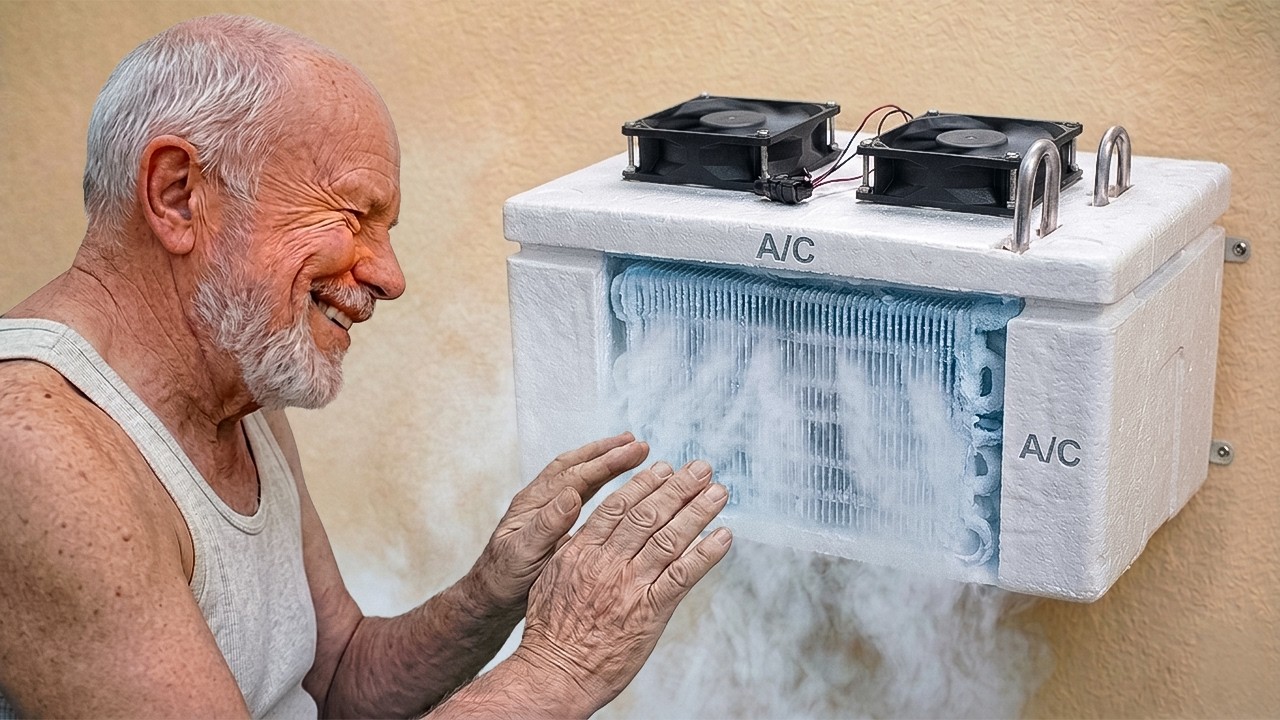 No AC, no electricity needed! Powerful homemade air conditioning that even freezes penguins 😱