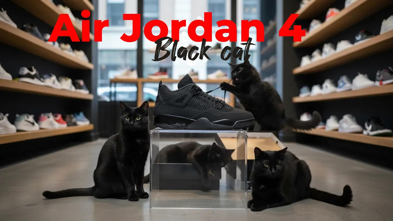 2025 Air Jordan 4 Back Cat vs 2020 Air Jordan 4 Black Cat