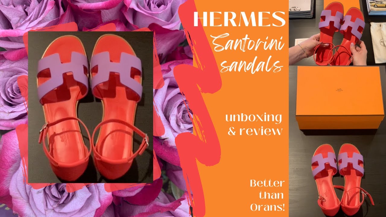 BEST HERMES SHOES EVER! Hermes Santorini Sandals Unboxing & Review: Santorinis vs Orans / MOD SHOTS!
