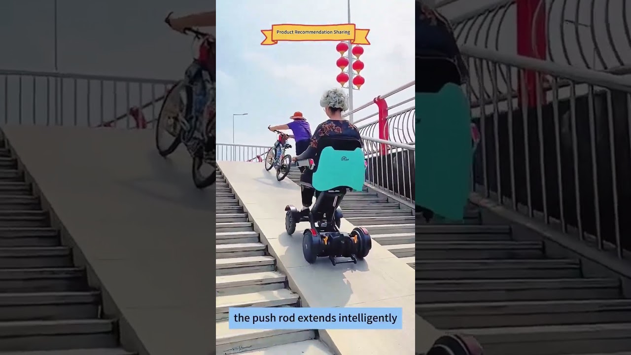 Smooth uphill and downhill electric wheelchair. #electricvehicles #wheelchair #electricwheelchair