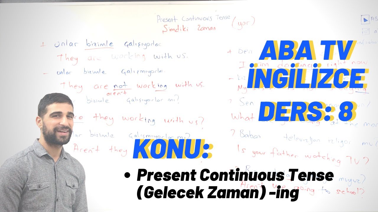 Present Continuous Tense (-ing) | #İngilizce Dersleri