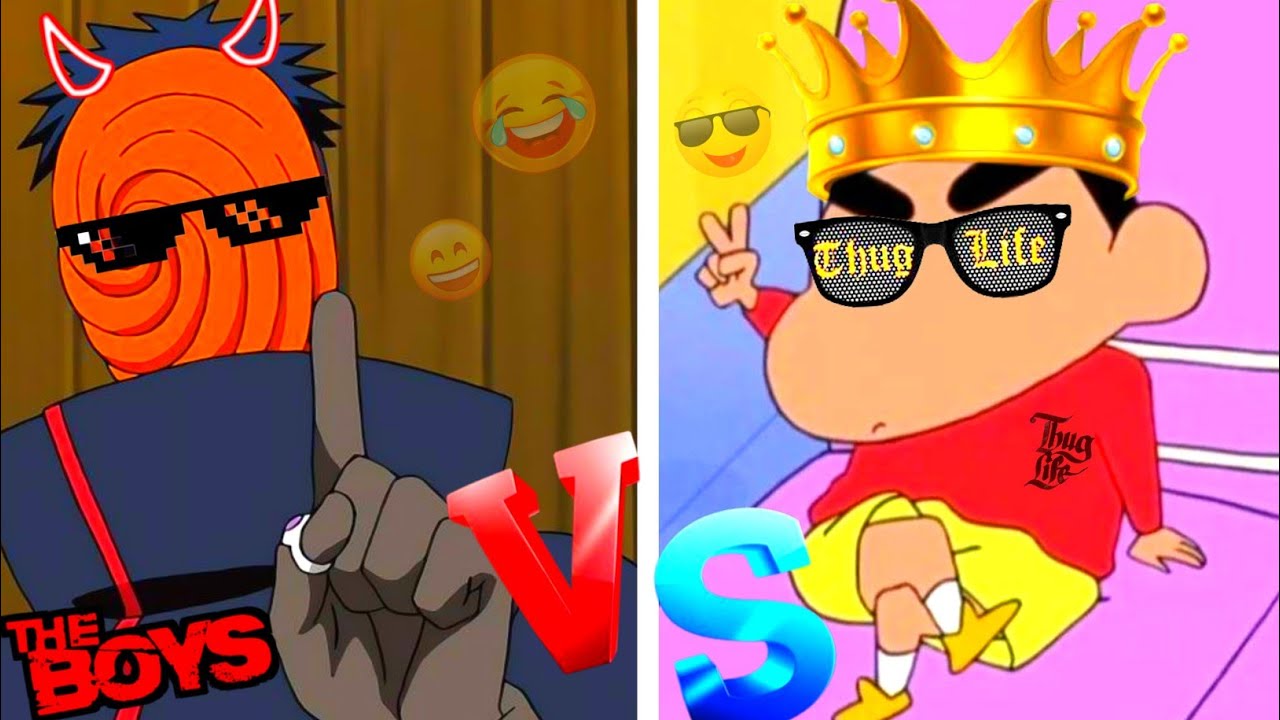OBITO 🆚 SHINCHAN THUG LIFE 😜🤣 TAMIL 😍 || WHOSE THUG LIFE IS BETTER 🤔❓ || #naruto || #thug || #comedy