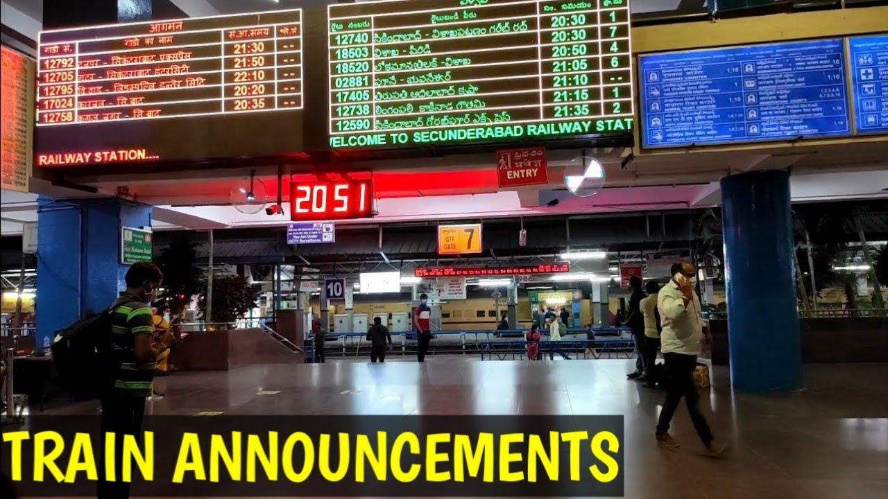 CLEAR&LOUD NONSTOP TRAIN ANNOUNCEMENT | INDIAN RAILWAYS | TRAIN ANNOUNCEMENT IN STATION|THERAILGRAM