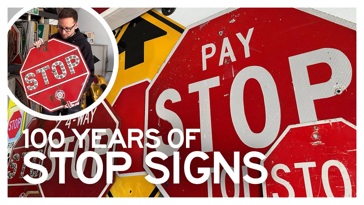 100 Years of STOP Signs: Ultimate Street Sign Collection Wall! (History & Evolution)