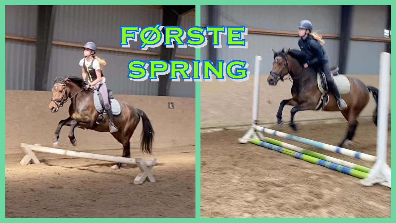 Første spring med rytter!