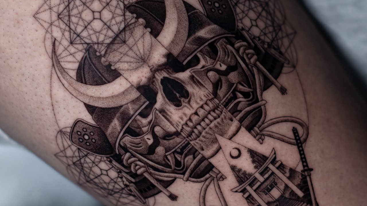 6 HOUR SKULL TATTOO | TIME-LAPSE | 3RL