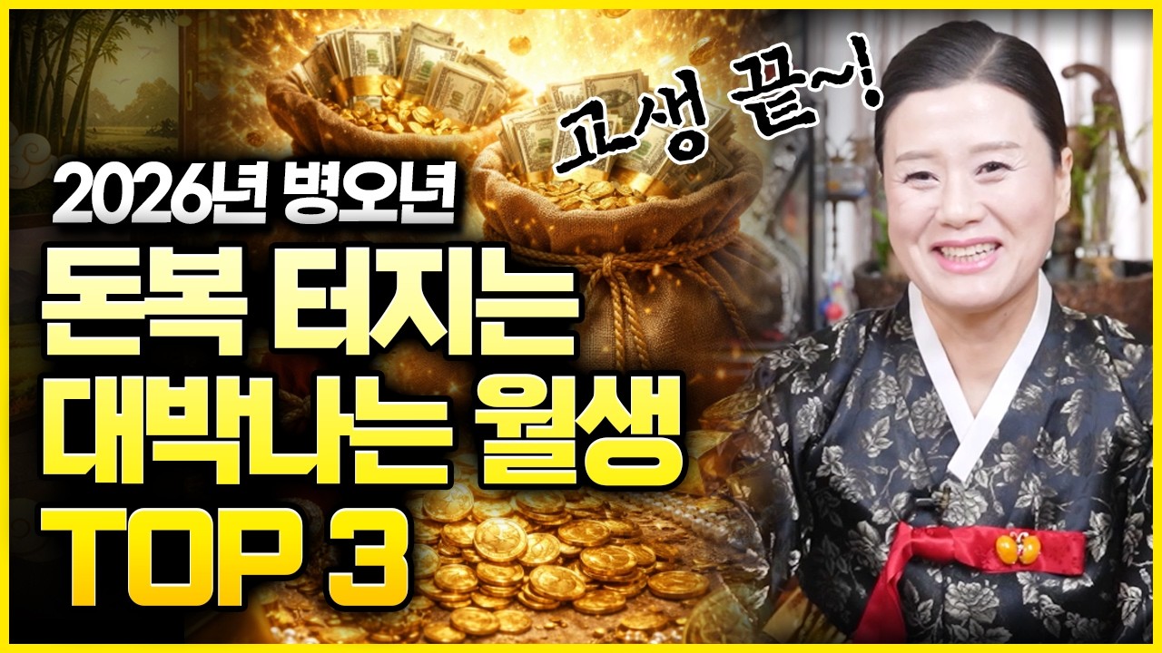 음력 X월에 태어났다면? 2026년 돈복 제대로 터집니다!!🌈2026년 초대박나는 월생 TOP3