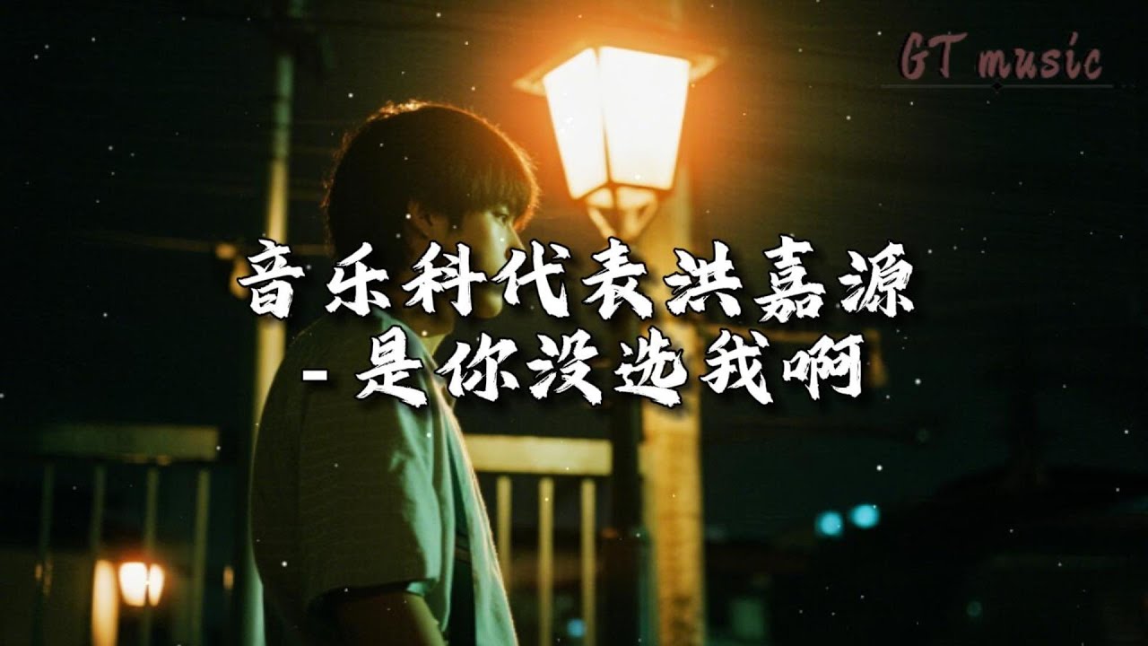 音乐科代表洪嘉源 - 是你没选我啊『烂的谎言编了太多，我也不曾狠心戳破。』【动态歌词MV】