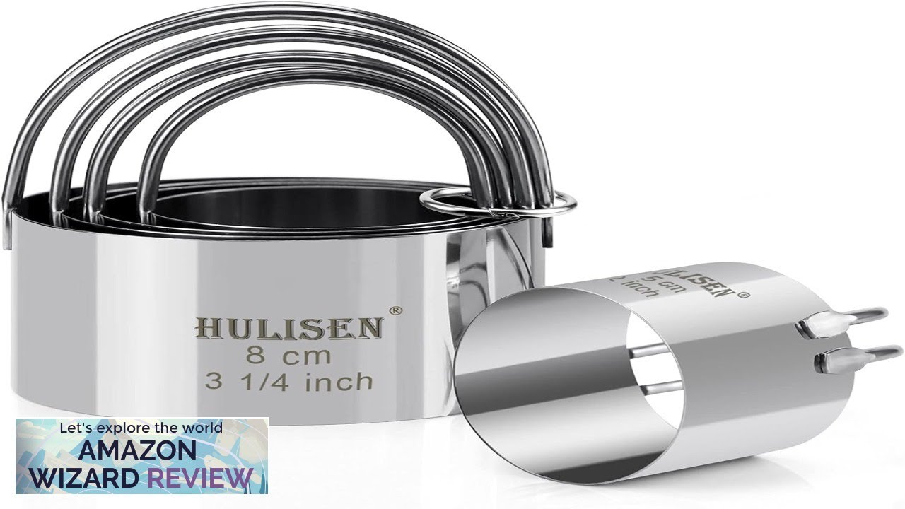 HULISEN Biscuit Cutter Set (5 Pieces/Set) Round Cookies Cutter with Handle Professional Review