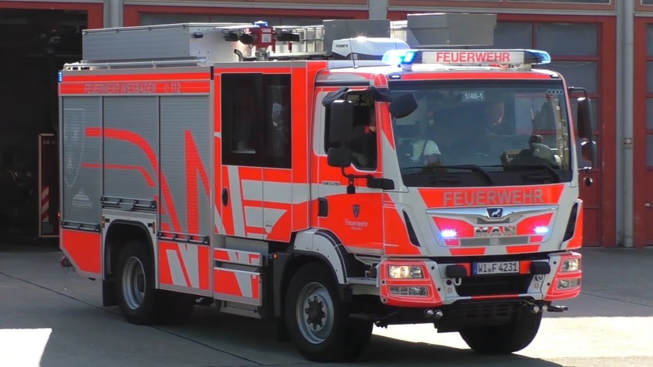[Gong | Durchsage] Einsatzfahrten an der Feuerwache 1 Wiesbaden