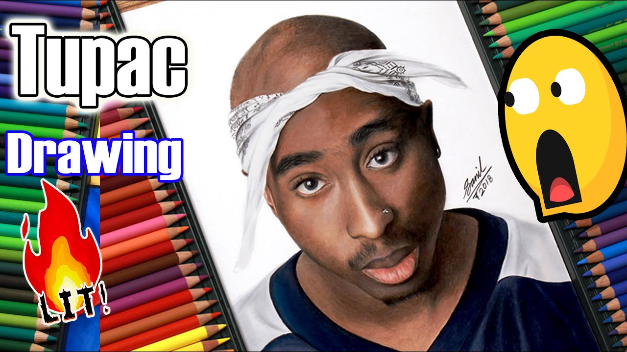 Drawing of 2pac - Tupac Shakur