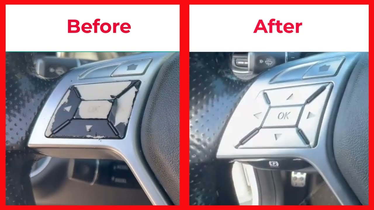 How To Put On Steering Wheel Decal Trim Button Covers For Mercedes ML GL GLK GLA CLA CLS SL A B C E