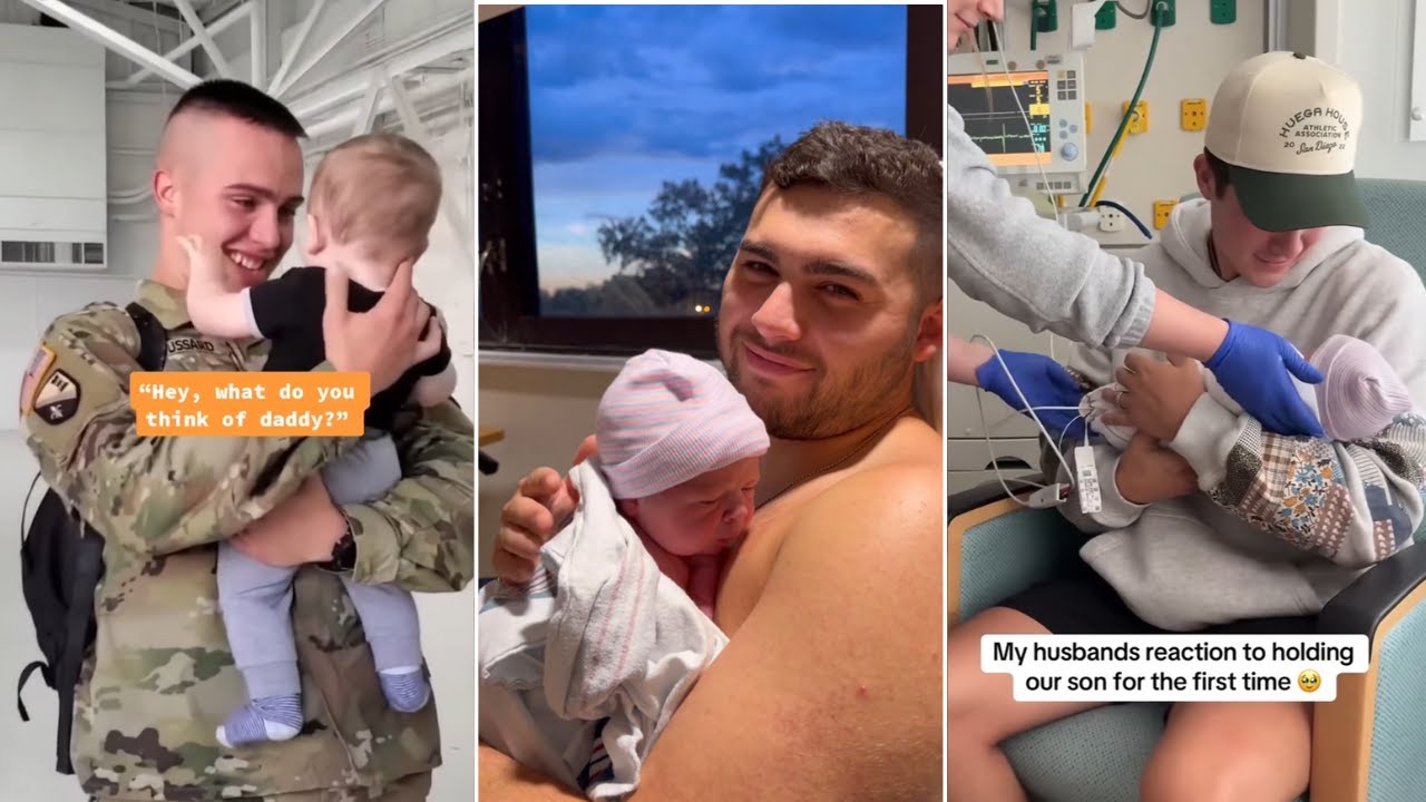 Легендарный момент, когда папа впервые встречает новорожденного малыша 😭👶❤️ Непреодолимая радость!