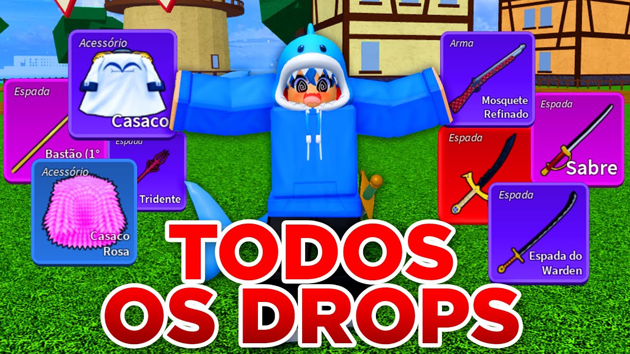 PEGUEI TODOS OS DROPS DE BOSSES DO PRIMEIRO OCEANO NO BLOX FRUITS