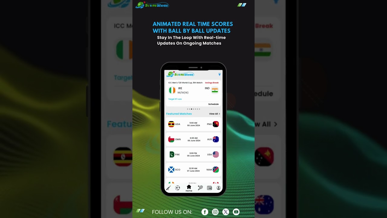 Scorewaves App New Features & Updates - Animated Real Time Scores With Ball By Ball Updates | News