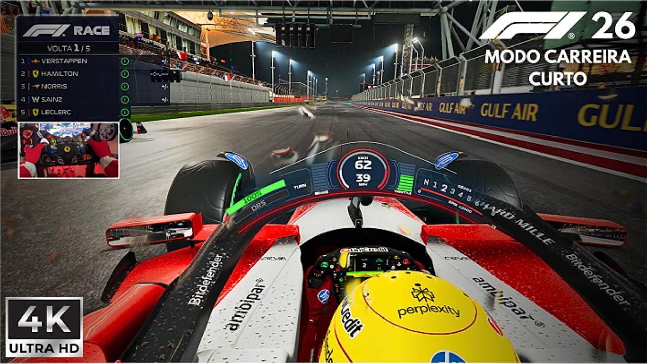 F1 26 MOD Carreira de Lewis Hamilton Ultra Realista 4K | Corrida 4 | PXN V12 Lite + Simjack UT