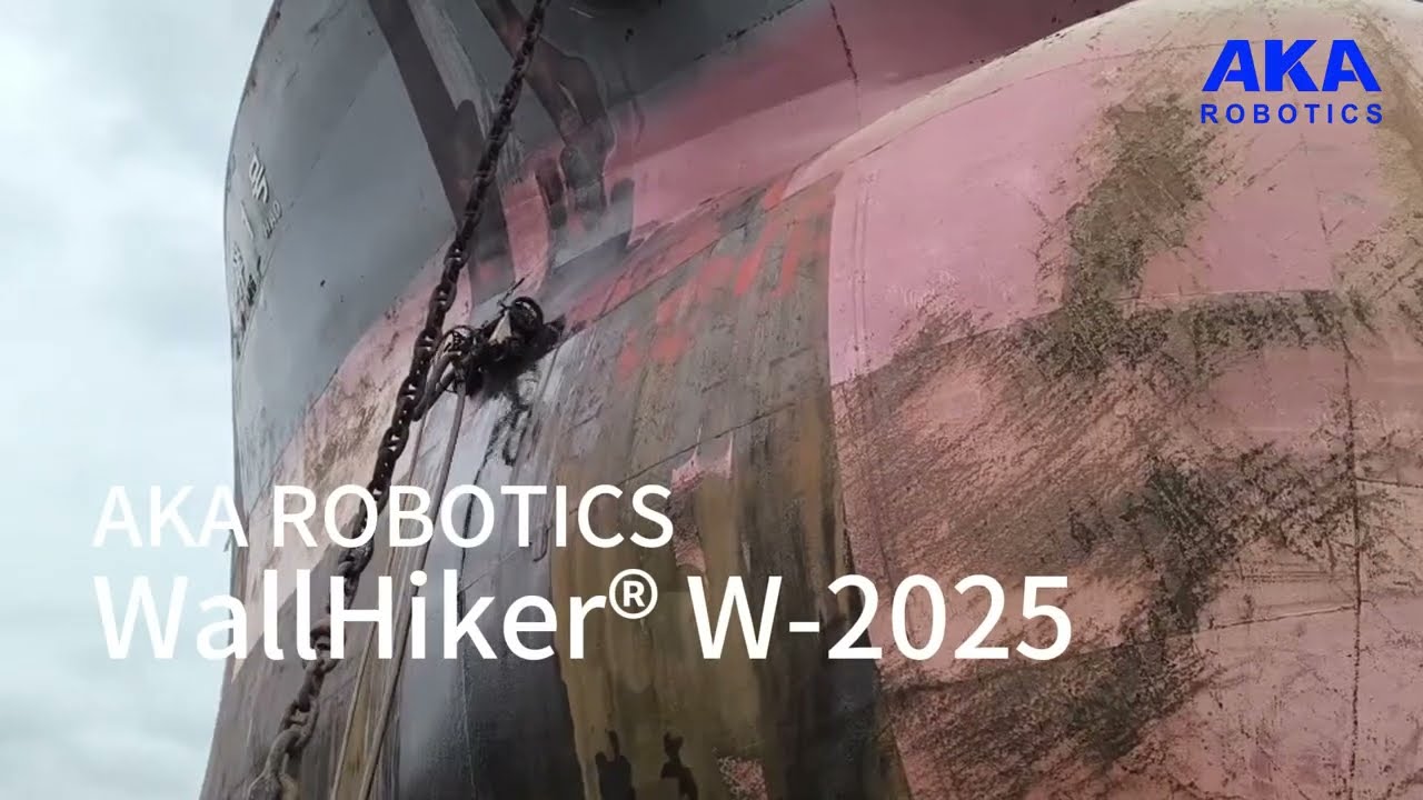 WallHiker® W-2025 All Curvatures Adaptive UHP Blasting Magnetic Robot Crawler for Ships