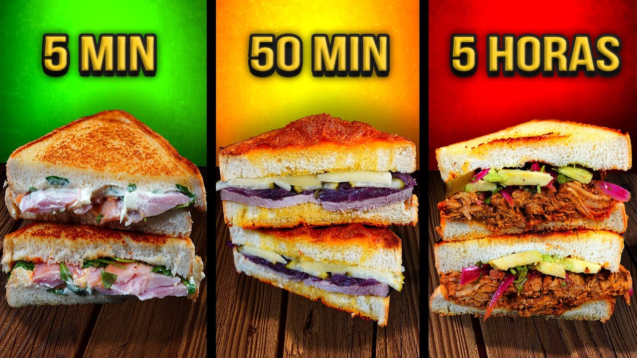 5 Min vs. 50 Min vs. 5 Horas Sándwich ¿Cuál eliges tu? 🥪