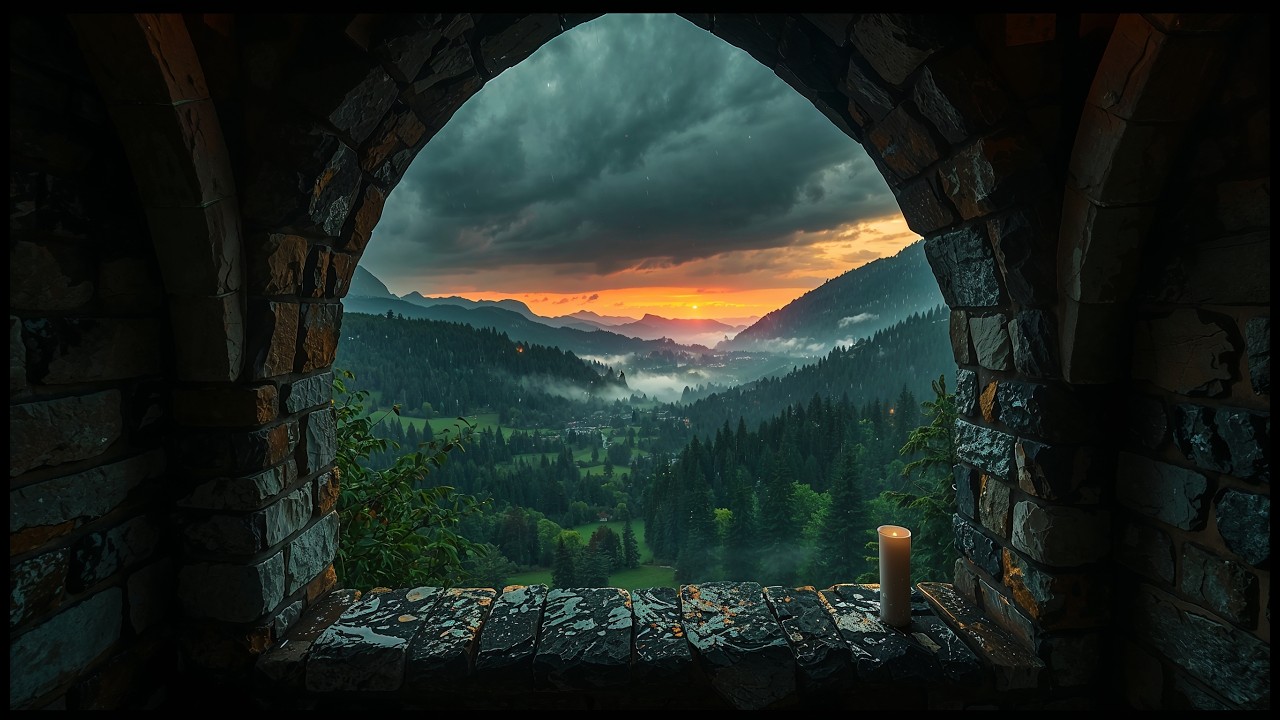 Sunset at the Quiet Outpost – Light Rain Ambience to Relax & Unwind (1 Hour)