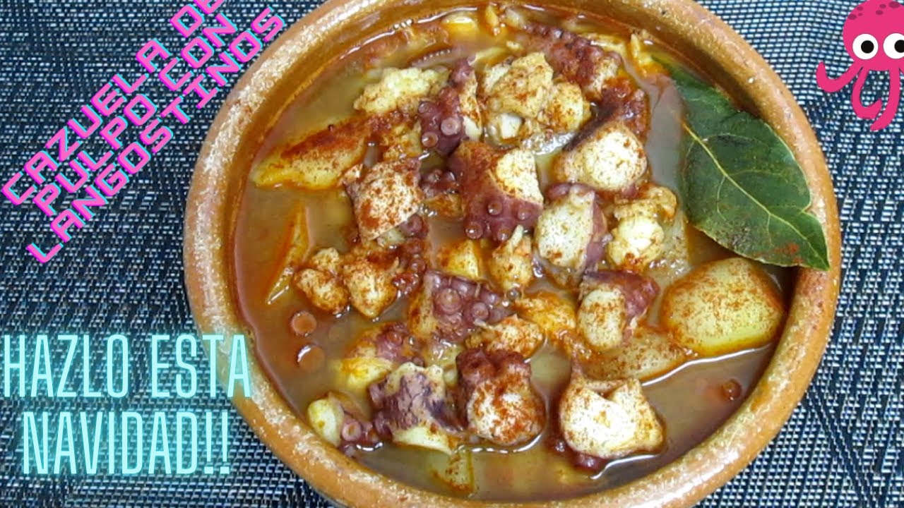 CAZUELA de PULPO, LANGOSTINOS y PATATAS / Sorprende a todos estas NAVIDADES