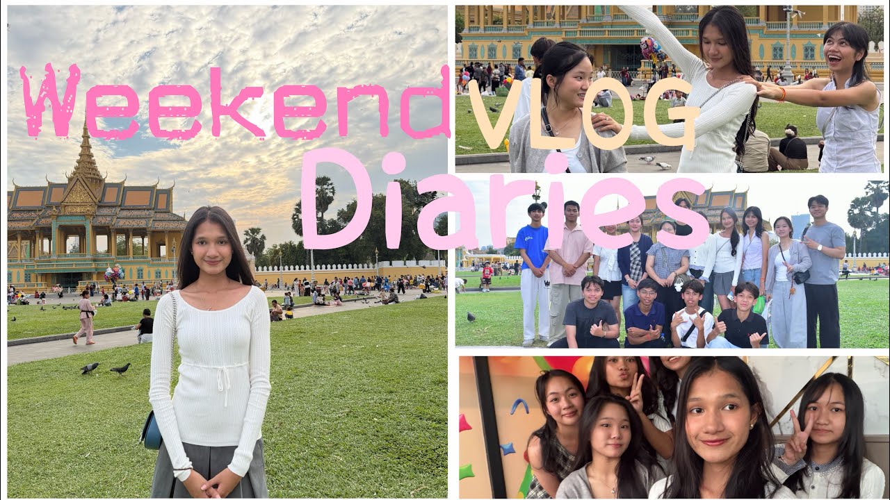 Weekend diaries: with friends, eating lunch, walk street, have fun ✨🌸