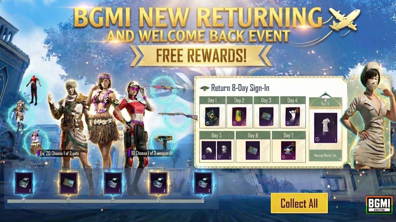 Bgmi New Returning & Welcome Back Event 