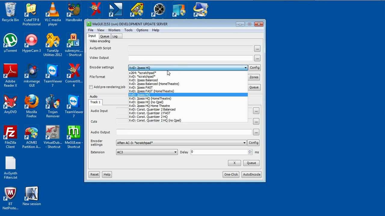 Encoding x264 With Megui
