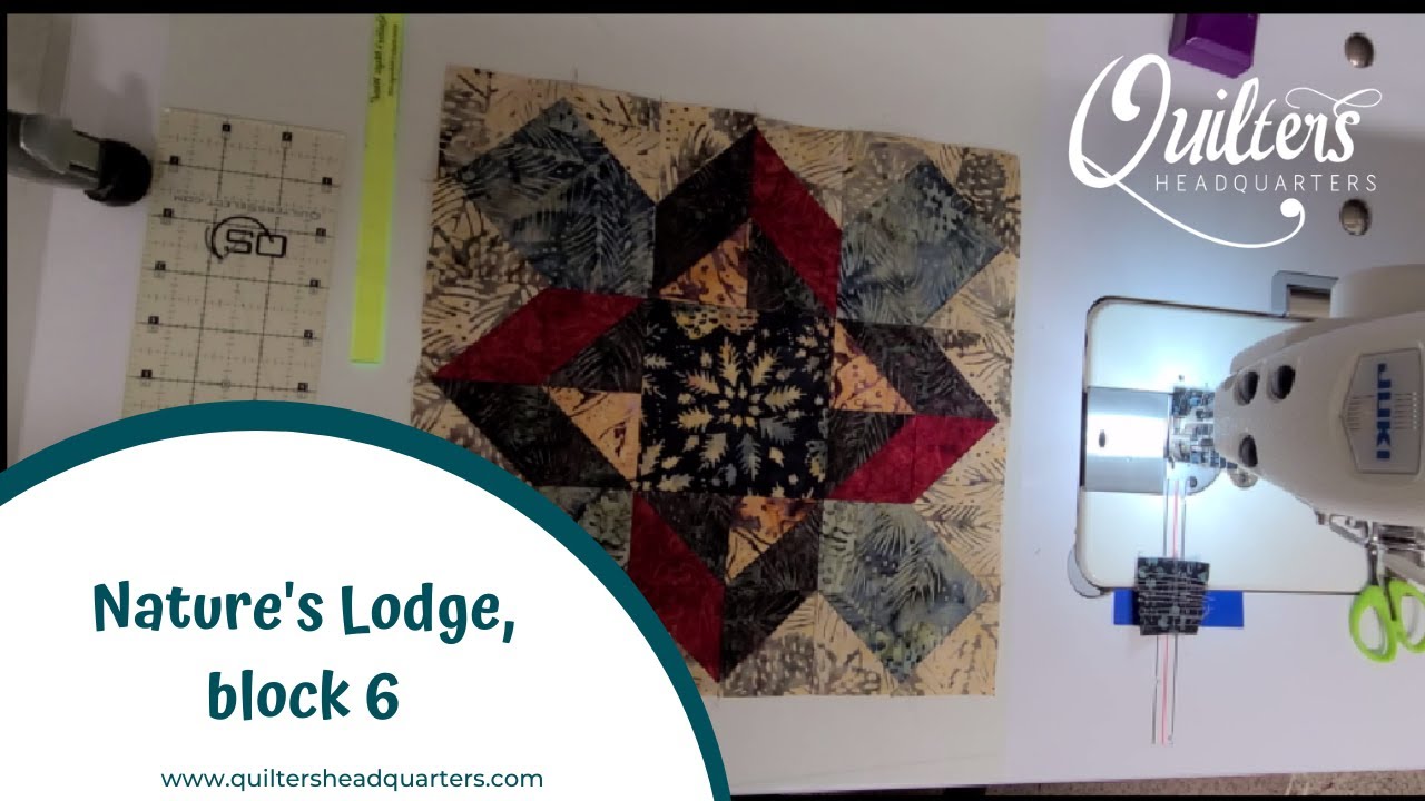 Nature's Lodge BOM, block 6 - Quilters Headquarters - 605-334-1611