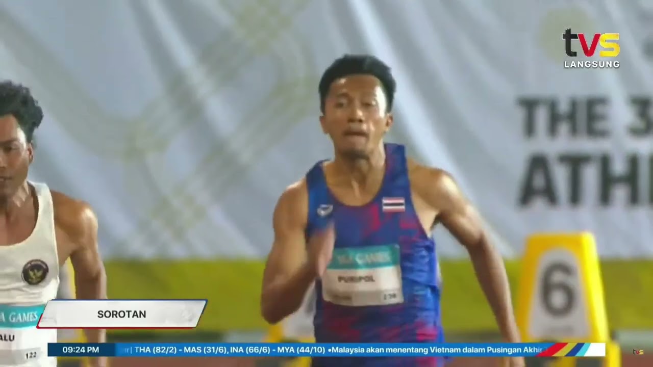SEA Games 2025 | Highlight 100m Lelaki Akhir