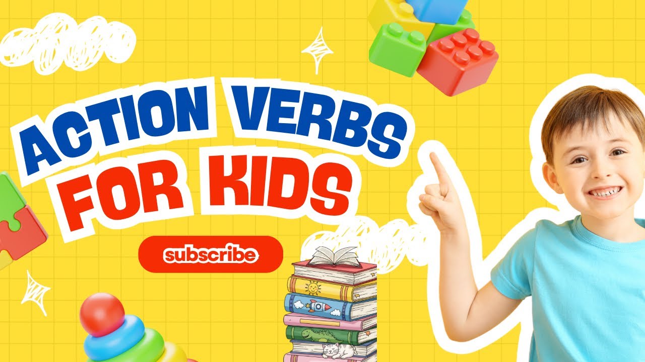 Action Verbs for Kids 💃🏃‍♂️🎨 | Learn Doing Words with The Curious Cube Kid