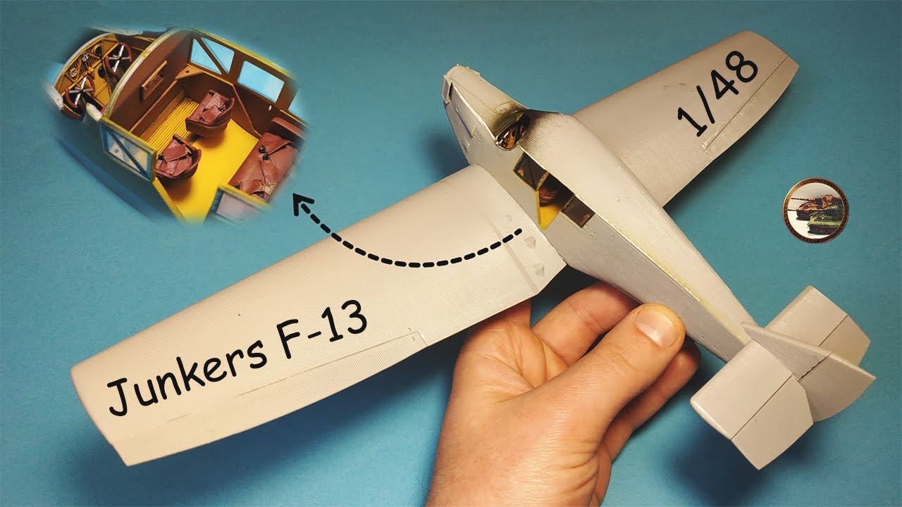 Немного Дубовая Модель Самолета Junkers F-13 в 1/48 от MIKROMIR ч.1/2 (саб)