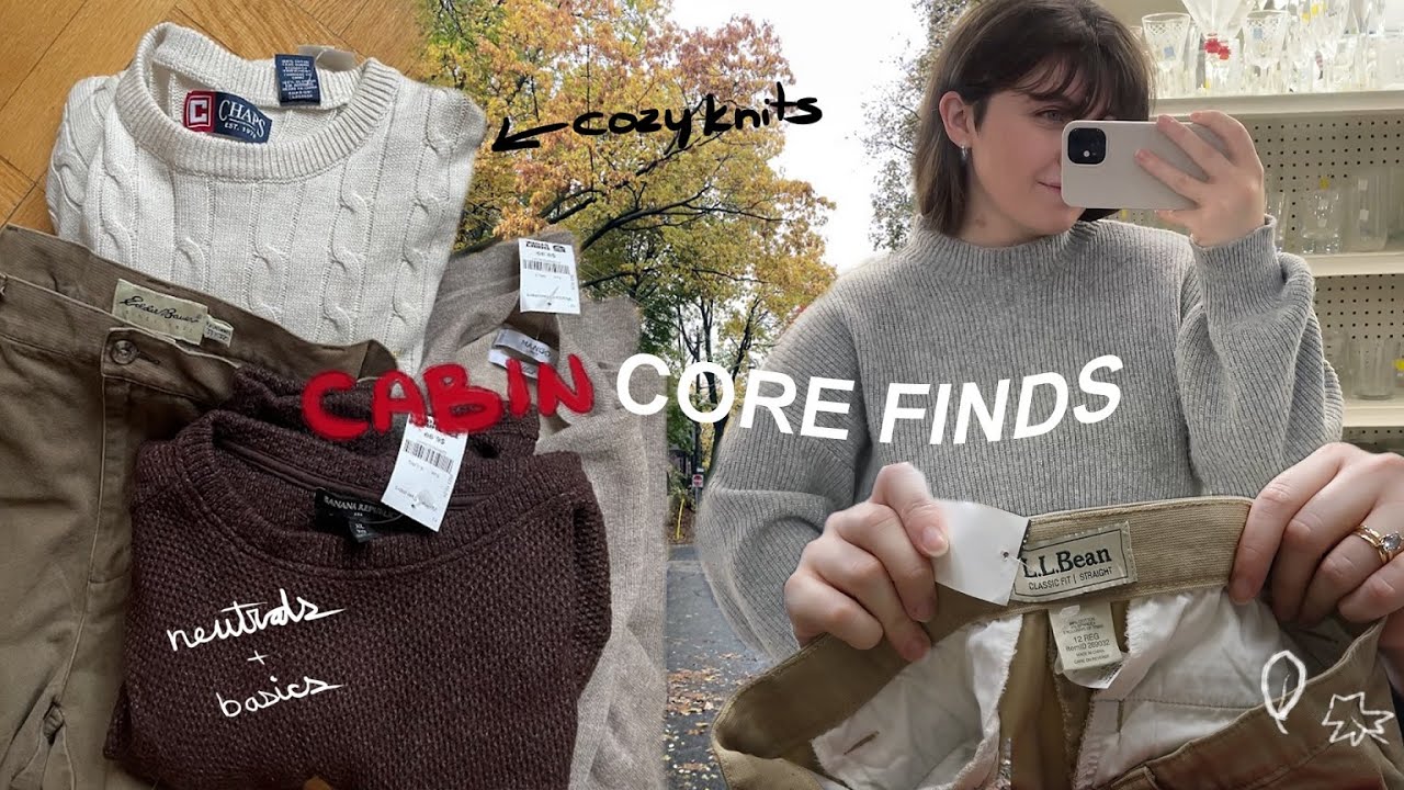 come thrift with me for cozy fall clothing