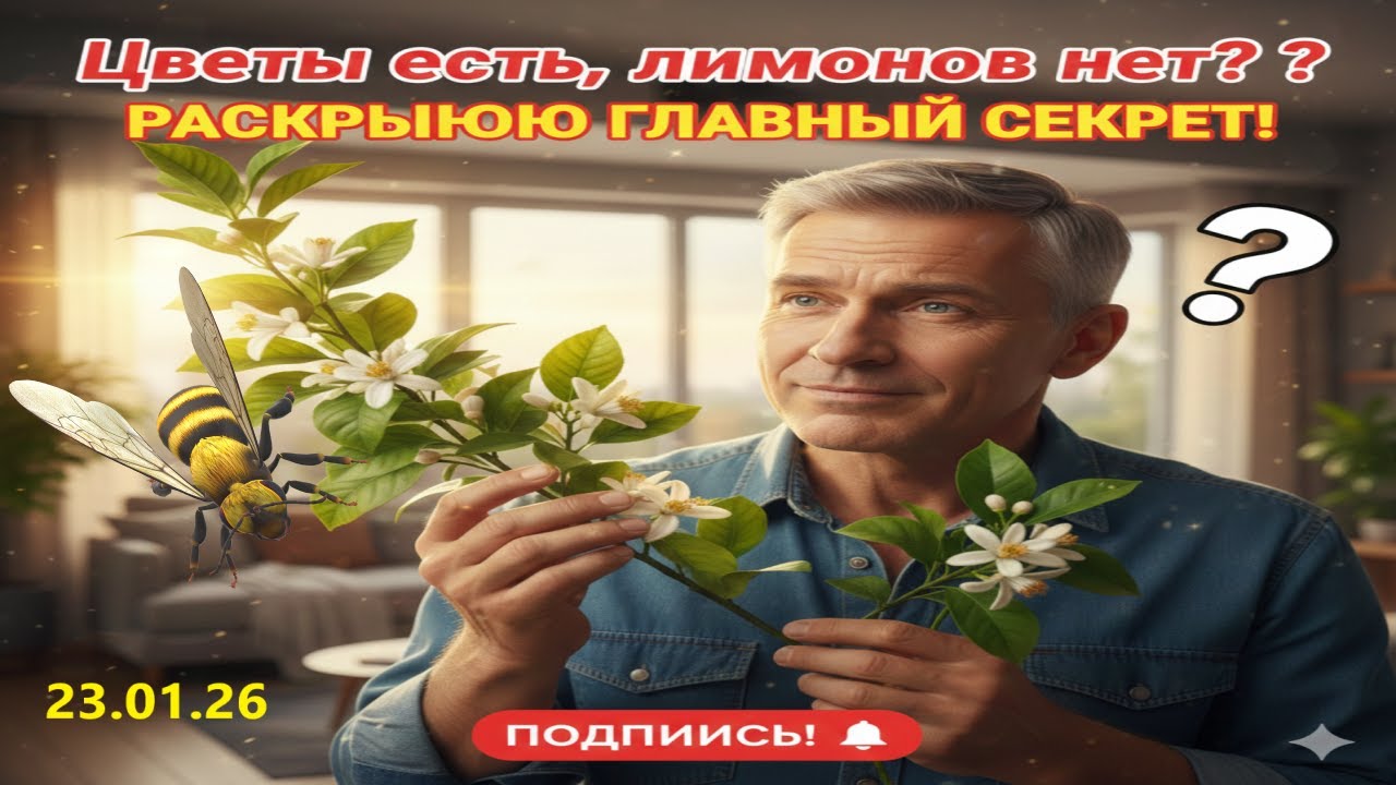Лимон ЦВЕТЁТ, а плодов НЕТ 😱 Я раскрою СЕКРЕТ, как получить УРОЖАЙ! 😭