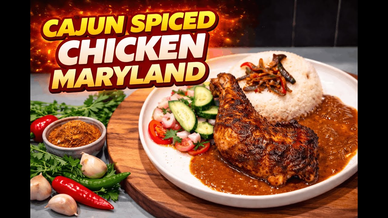 Cajun Spiced Chicken Maryland (Sri Lankan Twist)