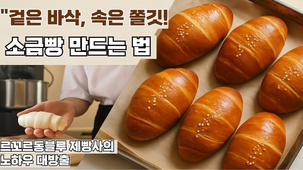 홈베이킹 : 소금빵 이렇게만 만들면 나도 소금빵 명장 | 소금빵 레시피 공개. 제빵맛집