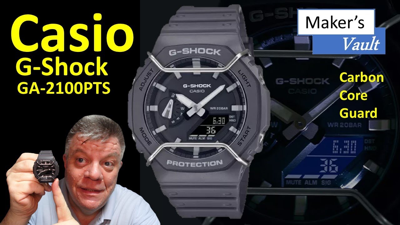 Casio G-Shock Carbon Core Guard GA-2100PTS-8ADR: Design, Praticidade e Resistência