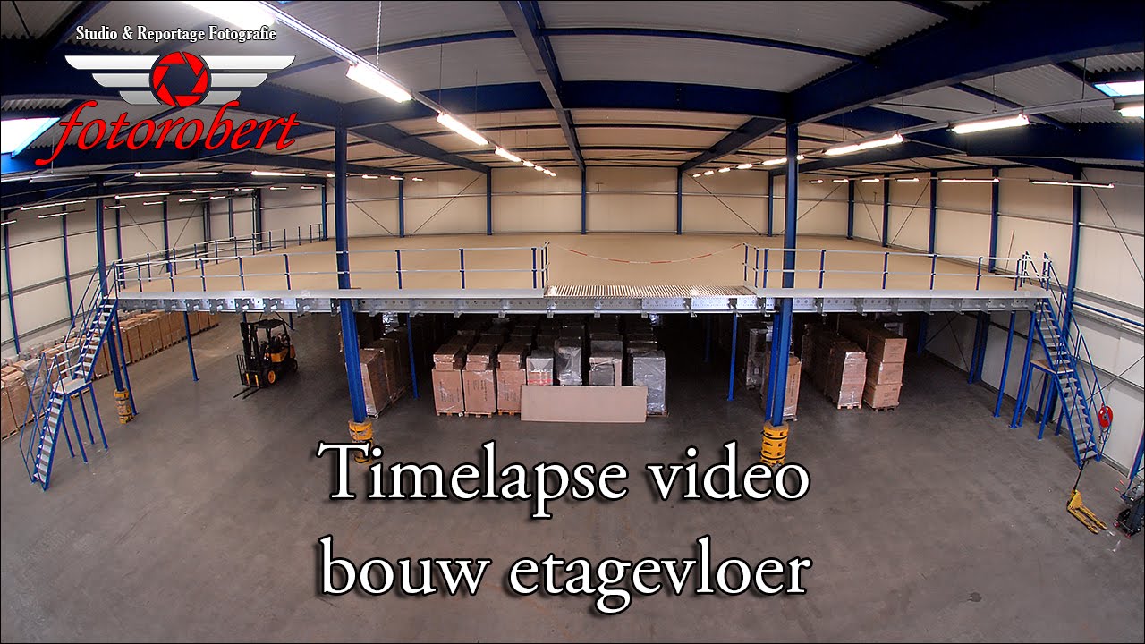 Timelapse video van de bouw van een etagevloer