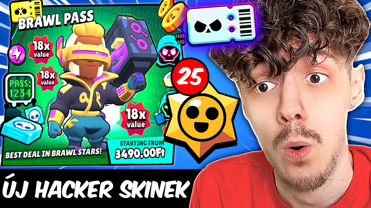 MEGJELENT A JÚNIUSI BRAWL PASS, NÉZZÜK IS MEG! - HACKER SKINEK??