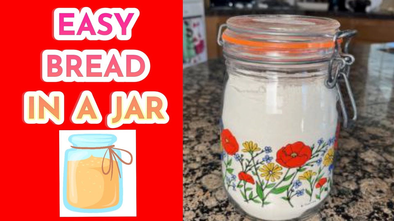 EASY BREAD IN A JAR. #breadrecipe #giftjar #giftideas #easyrecipe #preserve #prepper