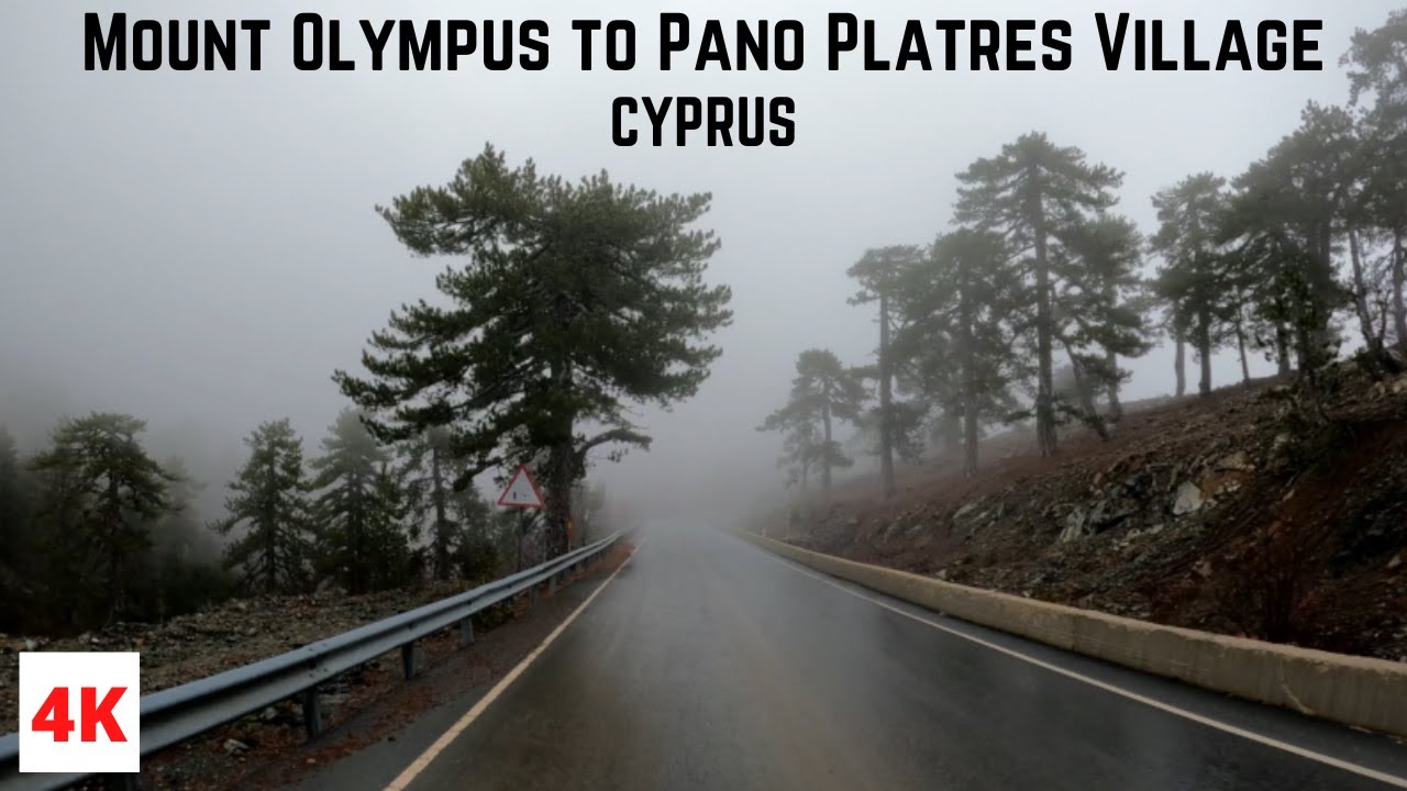 DRIVING from MOUNT OLYMPUS to PANO PLATRES VILLAGE in CYPRUS on CHRISTMAS DAY 2022
