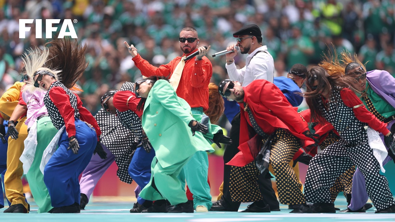 J Balvin and Ryan Castro perform a medley of hits at the FIFA World Cup 2026 Opening Ceremony