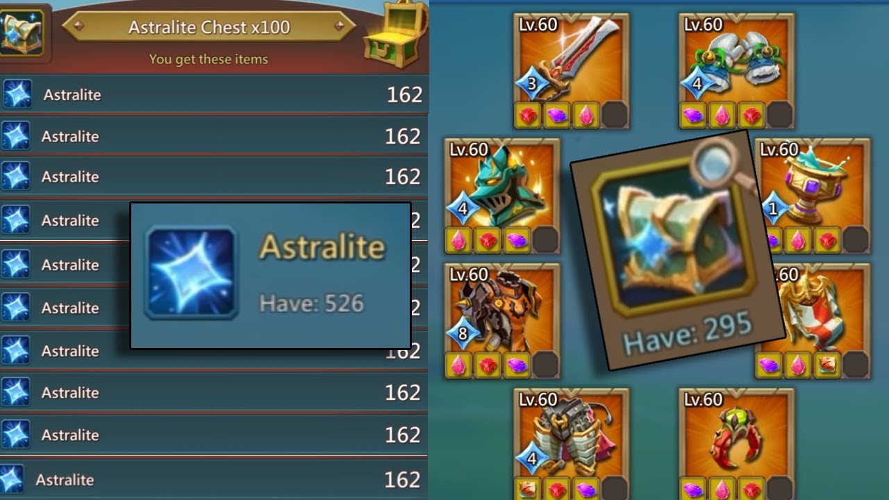 500+ Astralite Upgrades On My Champ Trap. 295 Astra Chest Opening! HUGE Stat Increases. Lords Mobile