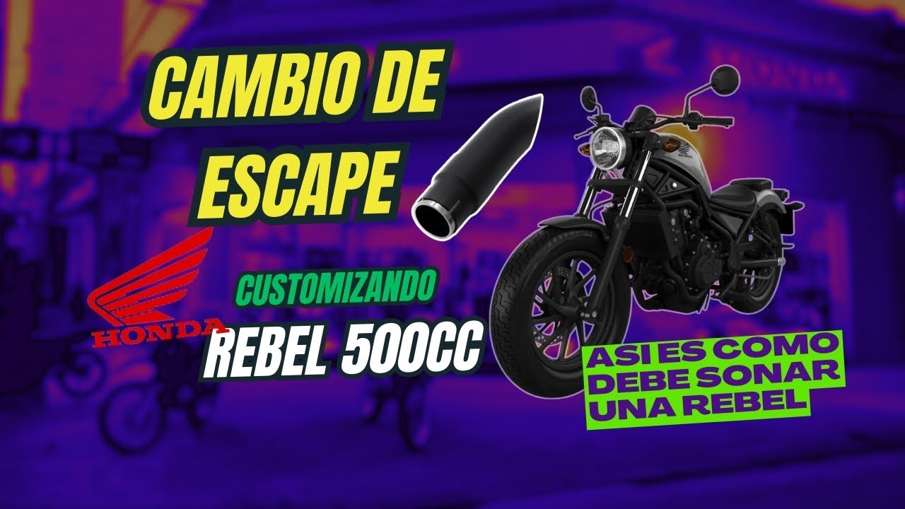 ✅ Cambio de escape 💨 HONDA REBEL 500cc 🏍  🏁