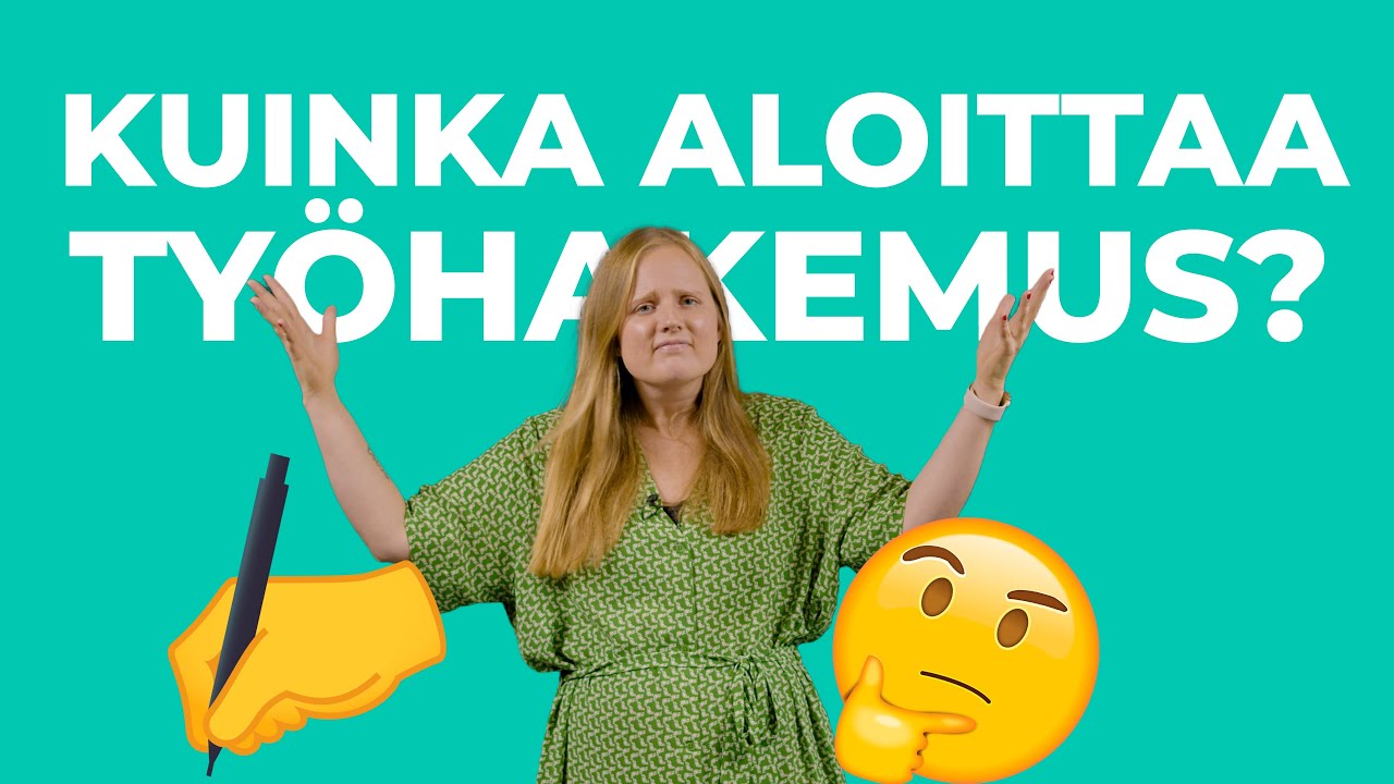 Miten aloittaa työhakemus? ✍️ Katso vinkit, joilla erotut joukosta 💎 Duunivinkit