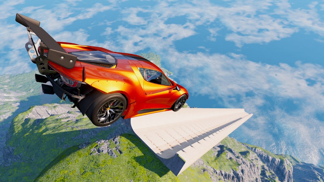 Stair Jumps Down  Car Crashes Compilation in BeamNG Drvie #078  BeamNG drive