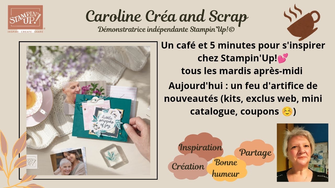 Un café et 5 minutes pour s'inspirer chez Stampin'Up! Feu d'artifice de nouveautés pour débuter 2026