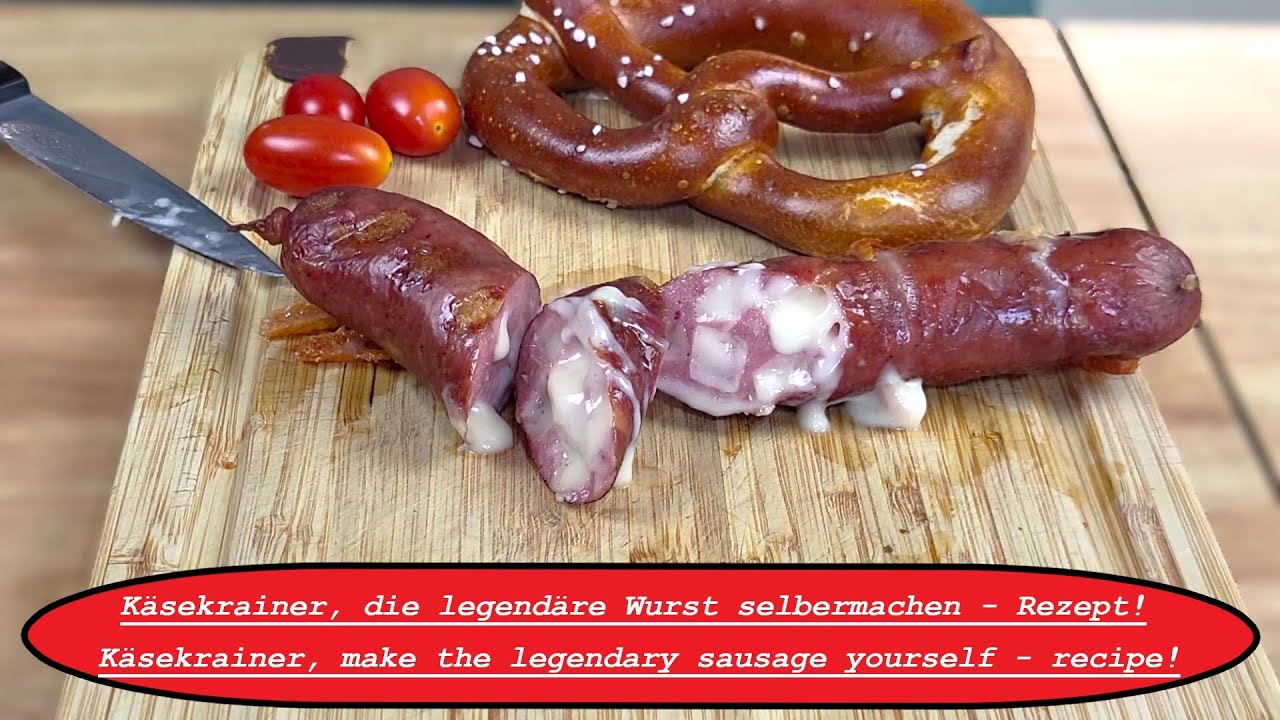 Käsekrainer, ohne Kutter selber herstellen, einfach und lecker! Cheese sausage, the legend recipe! 😋