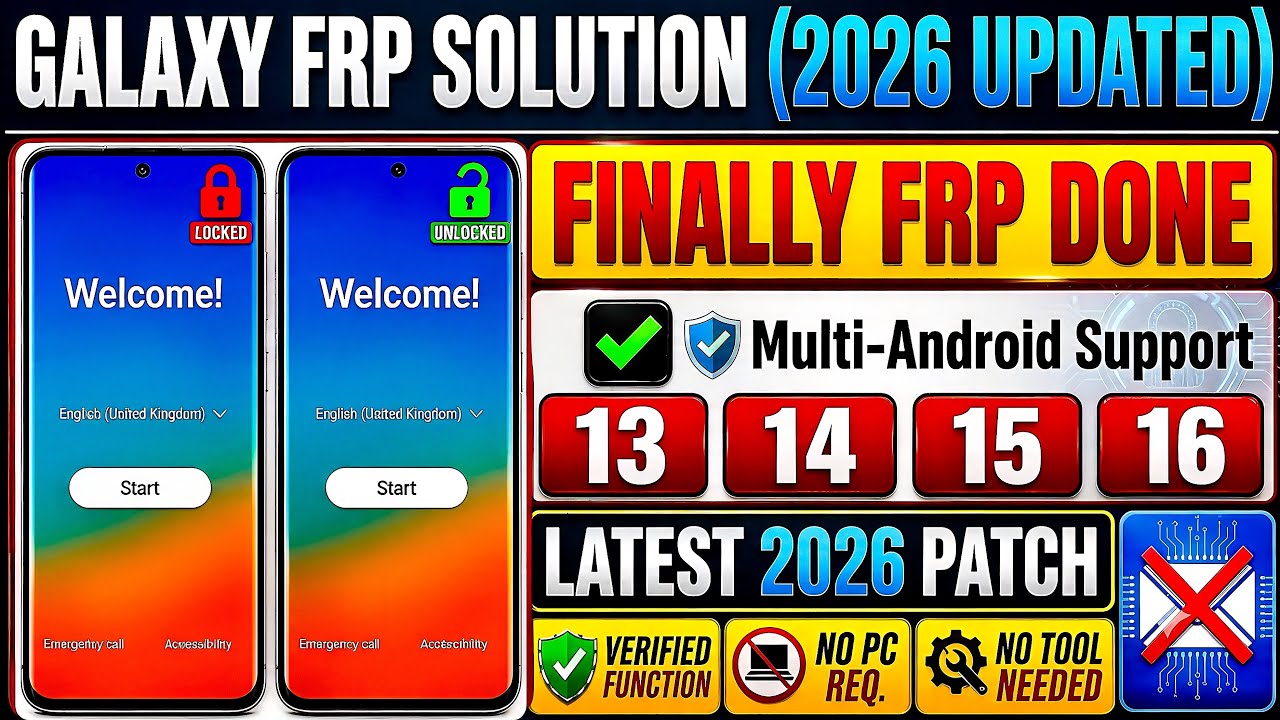 🔥 How to Bypass Samsung FRP Lock (2026) | Android 13&ndash;16 FRP Bypass | Google Account Fix 🛠️ 