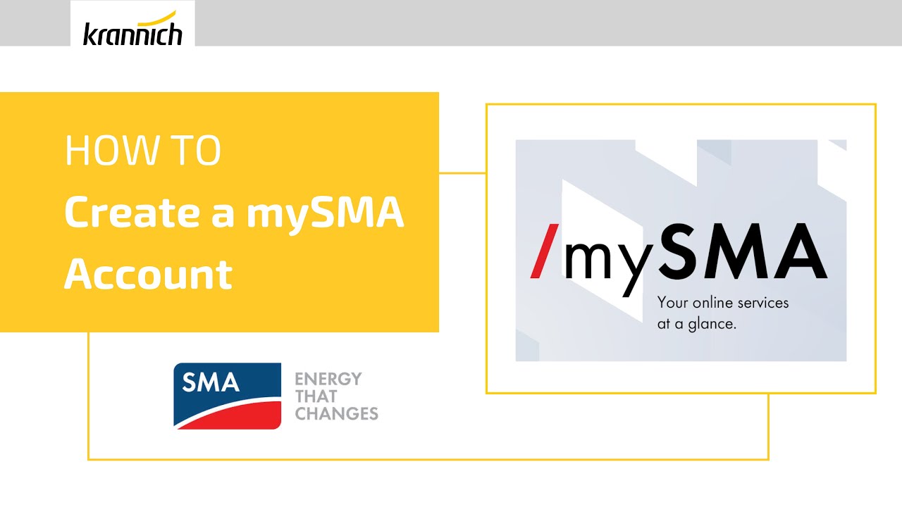 How to create a mySMA account
